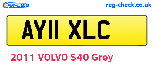 AY11XLC are the vehicle registration plates.