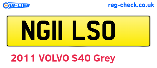 NG11LSO are the vehicle registration plates.