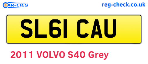 SL61CAU are the vehicle registration plates.