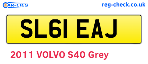 SL61EAJ are the vehicle registration plates.