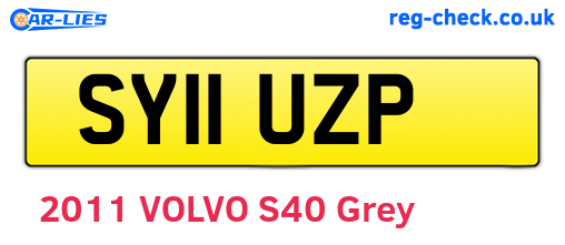 SY11UZP are the vehicle registration plates.