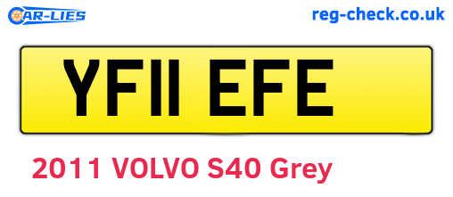 YF11EFE are the vehicle registration plates.
