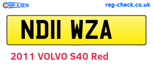 ND11WZA are the vehicle registration plates.