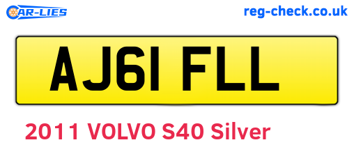 AJ61FLL are the vehicle registration plates.