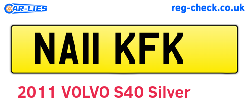NA11KFK are the vehicle registration plates.