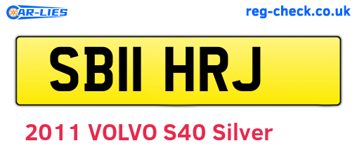 SB11HRJ are the vehicle registration plates.