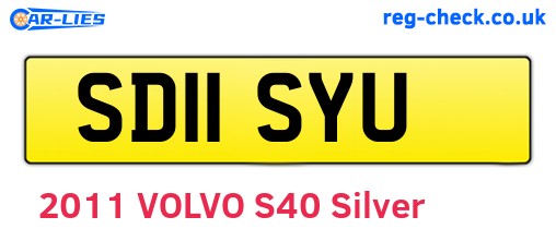 SD11SYU are the vehicle registration plates.