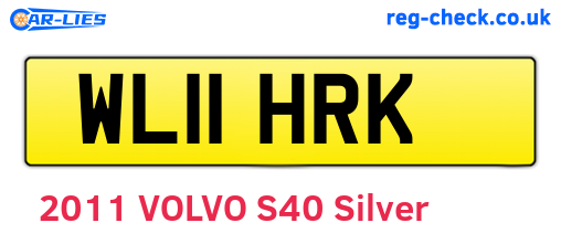 WL11HRK are the vehicle registration plates.