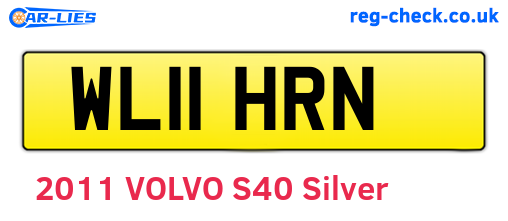WL11HRN are the vehicle registration plates.