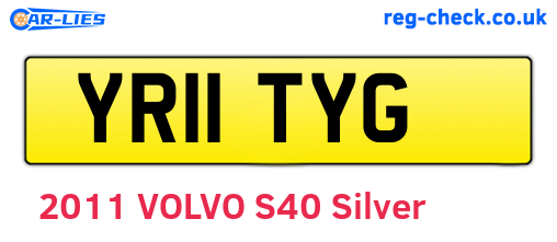 YR11TYG are the vehicle registration plates.