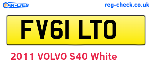 FV61LTO are the vehicle registration plates.