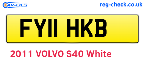 FY11HKB are the vehicle registration plates.