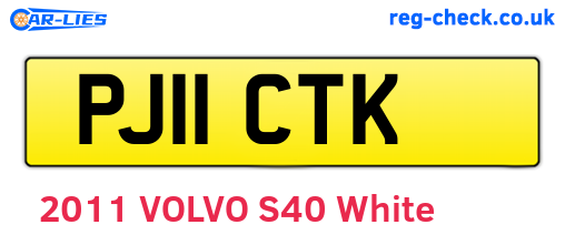 PJ11CTK are the vehicle registration plates.