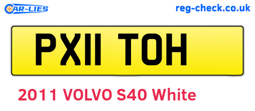 PX11TOH are the vehicle registration plates.