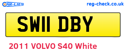 SW11DBY are the vehicle registration plates.