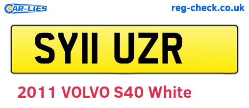 SY11UZR are the vehicle registration plates.