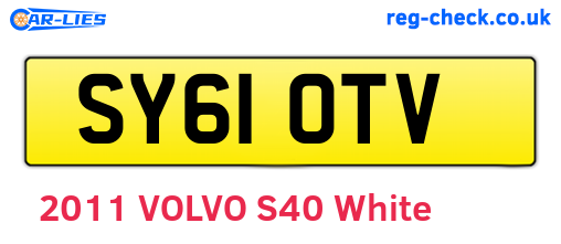 SY61OTV are the vehicle registration plates.