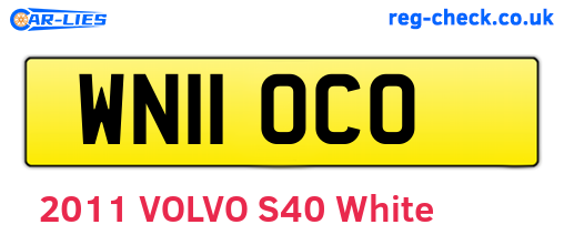 WN11OCO are the vehicle registration plates.