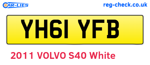 YH61YFB are the vehicle registration plates.