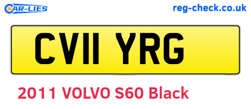 CV11YRG are the vehicle registration plates.