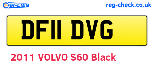 DF11DVG are the vehicle registration plates.
