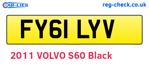 FY61LYV are the vehicle registration plates.