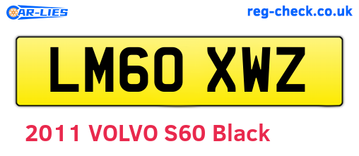 LM60XWZ are the vehicle registration plates.