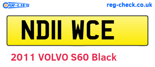 ND11WCE are the vehicle registration plates.