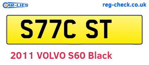 S77CST are the vehicle registration plates.