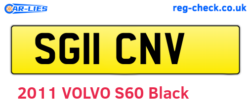 SG11CNV are the vehicle registration plates.