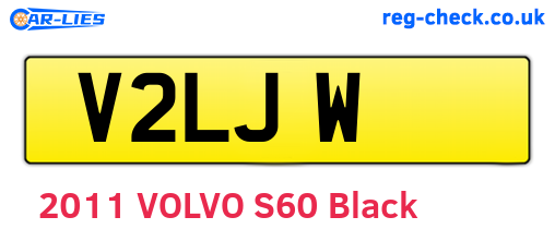 V2LJW are the vehicle registration plates.
