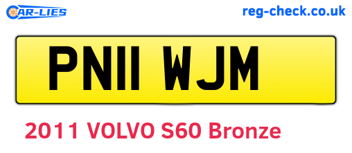 PN11WJM are the vehicle registration plates.