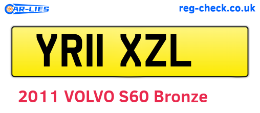 YR11XZL are the vehicle registration plates.