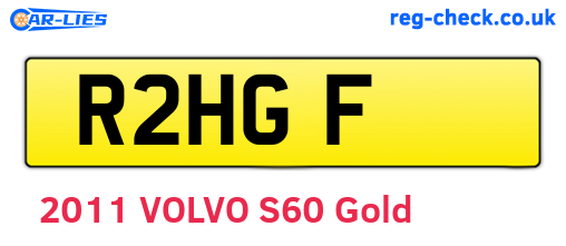 R2HGF are the vehicle registration plates.