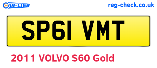SP61VMT are the vehicle registration plates.