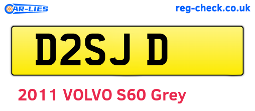 D2SJD are the vehicle registration plates.