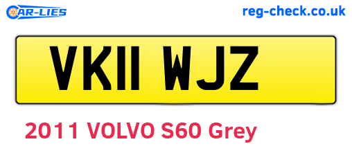 VK11WJZ are the vehicle registration plates.