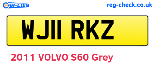 WJ11RKZ are the vehicle registration plates.