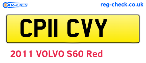 CP11CVY are the vehicle registration plates.