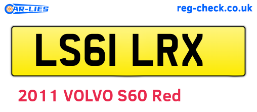 LS61LRX are the vehicle registration plates.