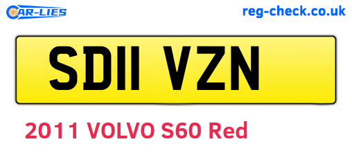 SD11VZN are the vehicle registration plates.