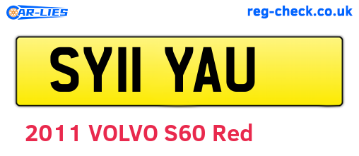 SY11YAU are the vehicle registration plates.