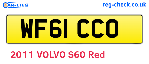 WF61CCO are the vehicle registration plates.