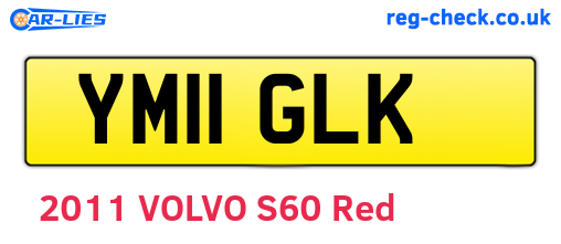YM11GLK are the vehicle registration plates.