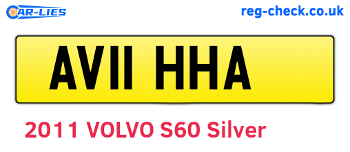 AV11HHA are the vehicle registration plates.