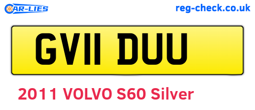 GV11DUU are the vehicle registration plates.