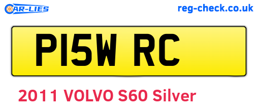 P15WRC are the vehicle registration plates.