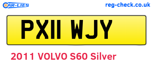 PX11WJY are the vehicle registration plates.