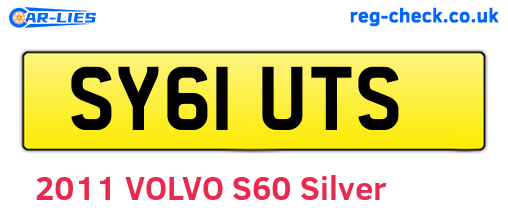 SY61UTS are the vehicle registration plates.