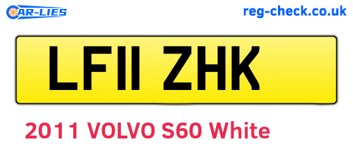 LF11ZHK are the vehicle registration plates.